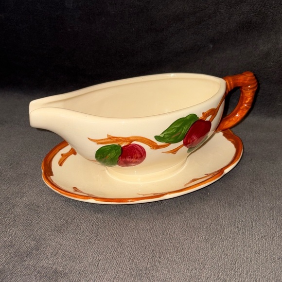 Franciscan Vintage Apple Print Gravy Boat Made In USA - Picture 2 of 7